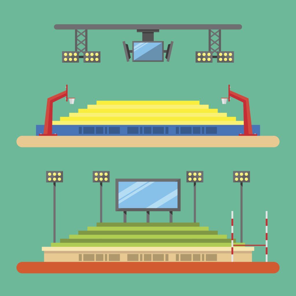 digital screens in stadiums and arenas